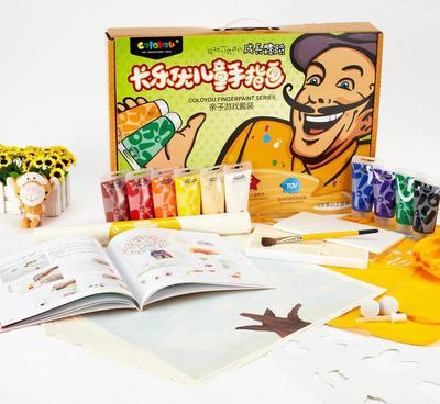 早教玩具代理加盟 幼儿园画材 2-4岁卡乐优儿童手指画套